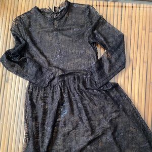 Zara sheer lace dress small